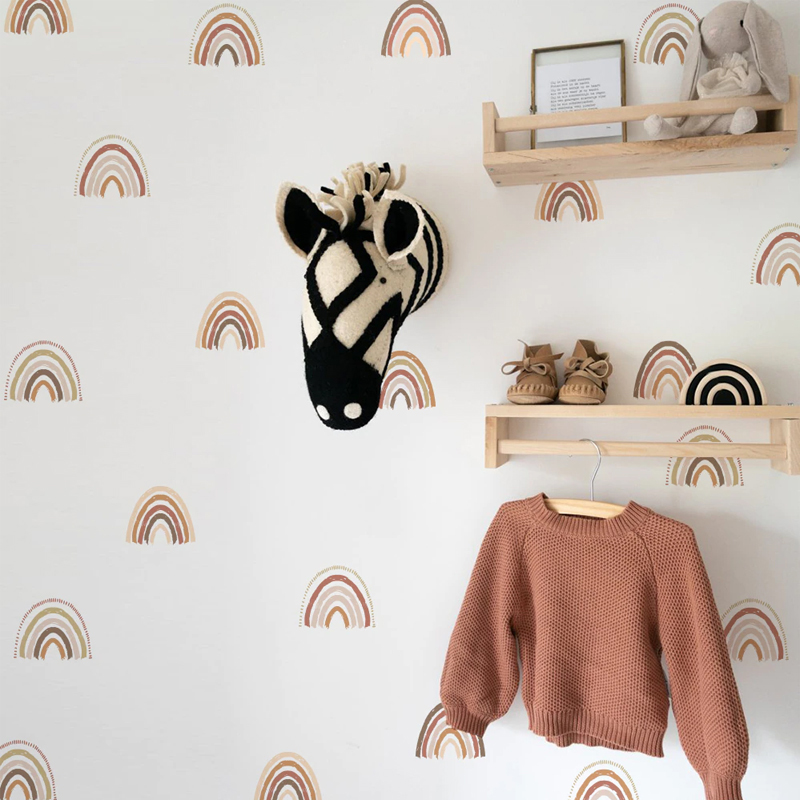 Baby Nursery Decor Girl - Бохо Радужные наклейки на стены, наклейки