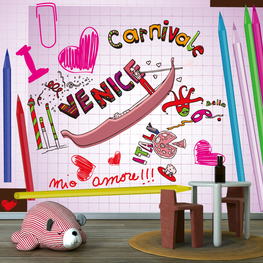 Baby Nursery Peel And Stick Wallpaper - Мультяшные легко наносятся обои для гостиной,