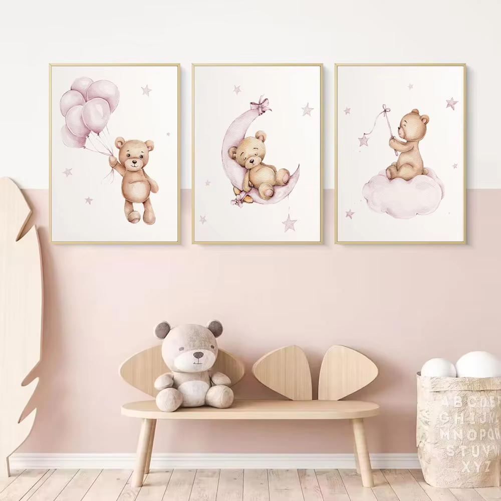 Baby Nursery Decor Girl - Декор для детской комнаты с медведем: