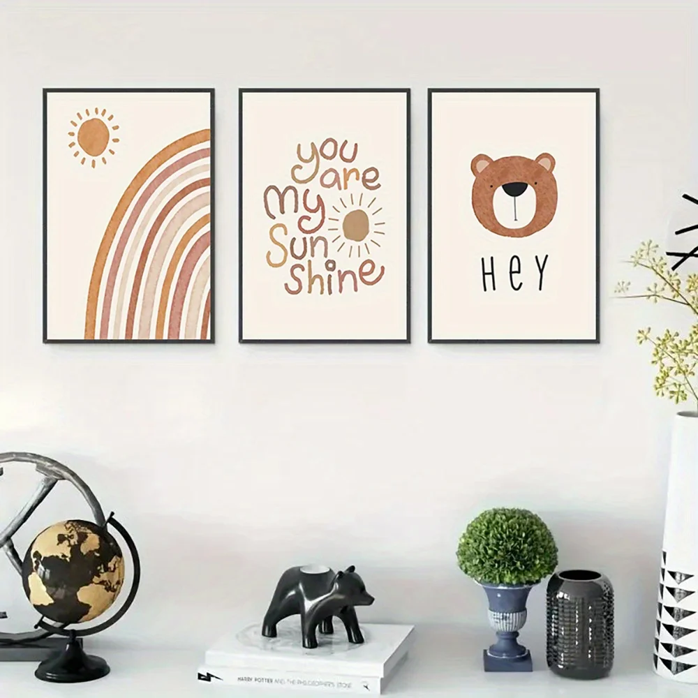 Baby Nursery Frames - (Без рамы) Набор из 3 холстов