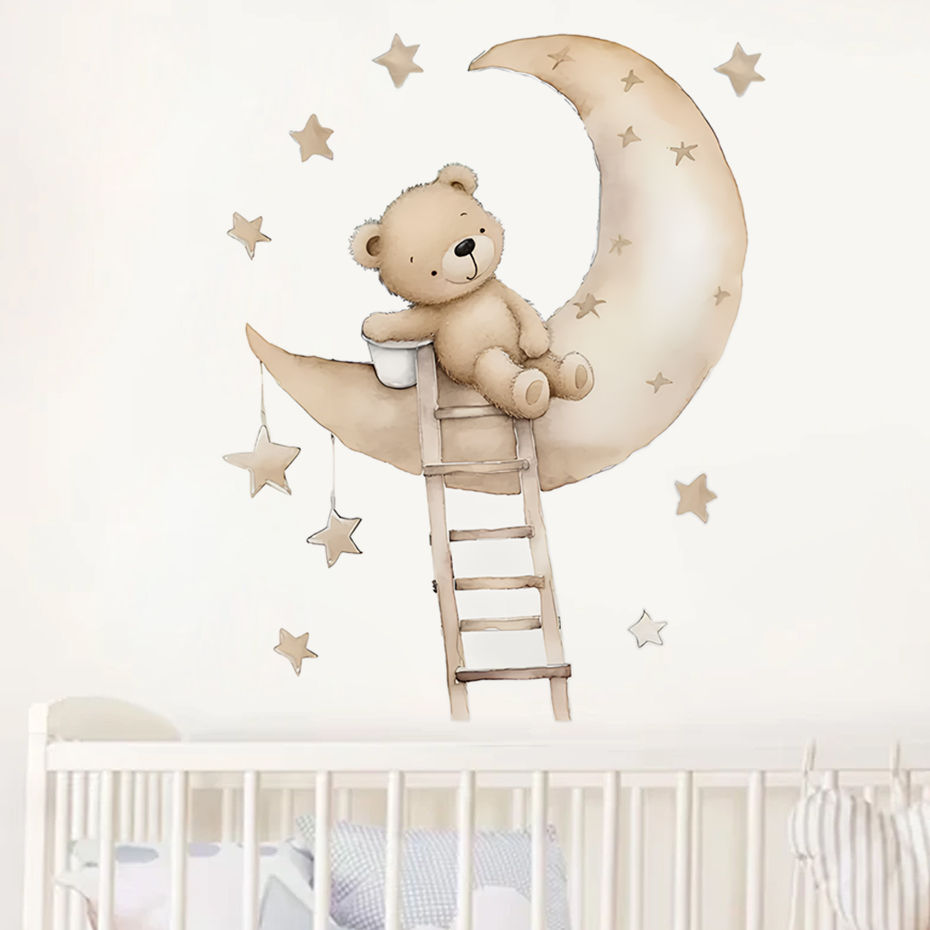 Наклейки на стену с милым медв – обзор и цена Baby Nursery Decor Girl