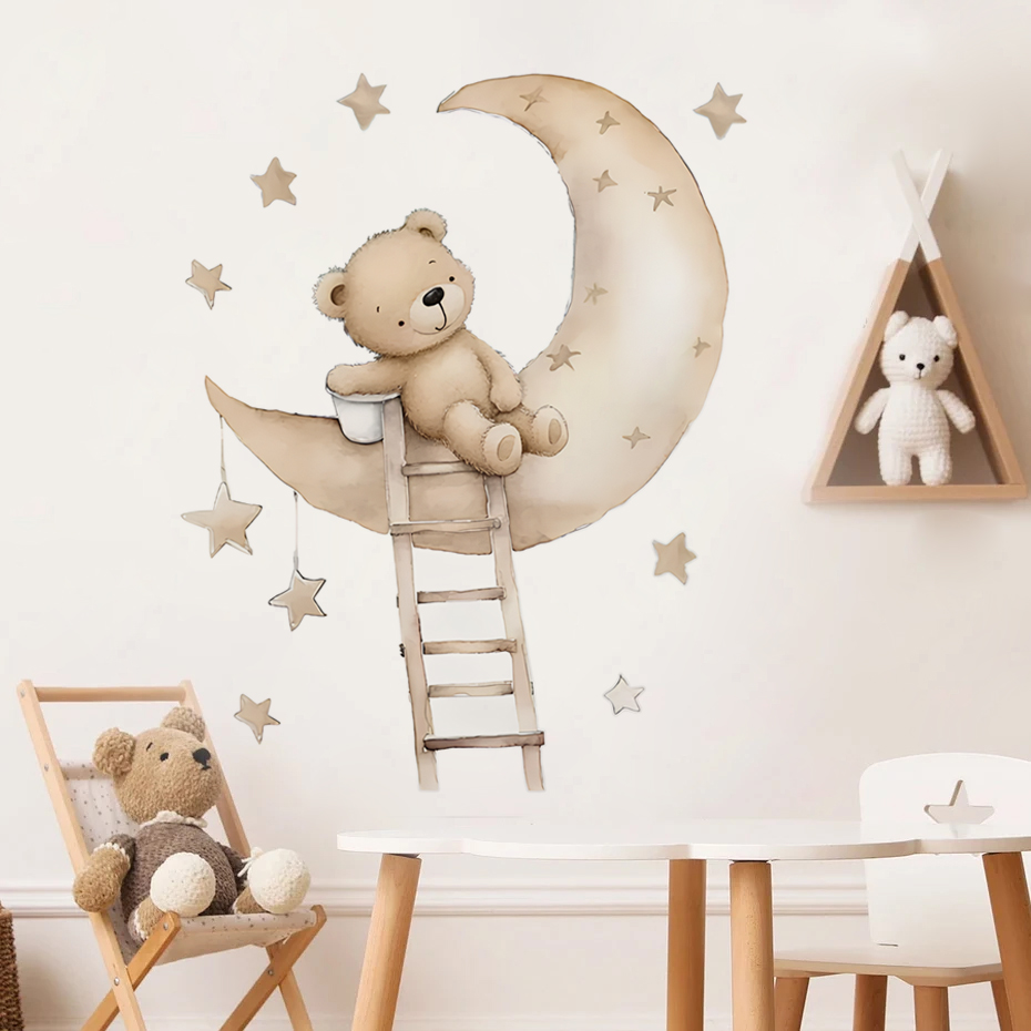Наклейки на стену с милым медв – обзор и цена Baby Nursery Decor Girl