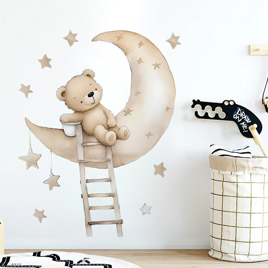 Наклейки на стену с милым медв – обзор и цена Baby Nursery Decor Girl