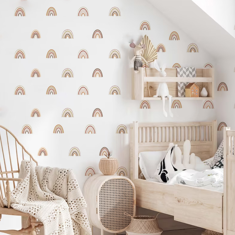Бохо Радужные наклейки на стен – обзор и цена Baby Nursery Decor Girl